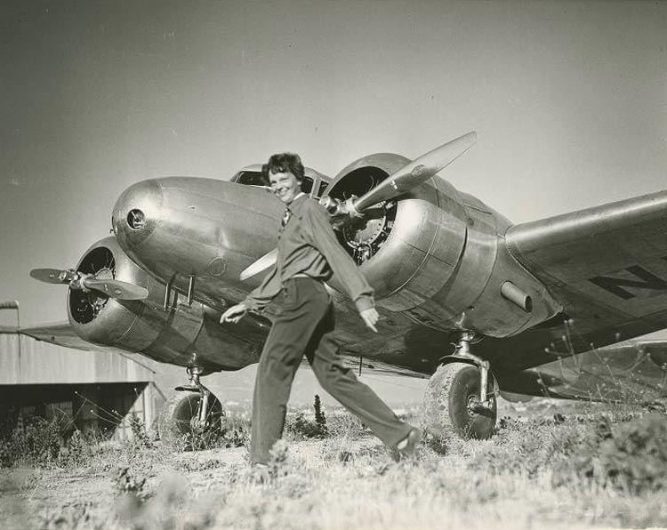 Amelia Earhat Walking Plane